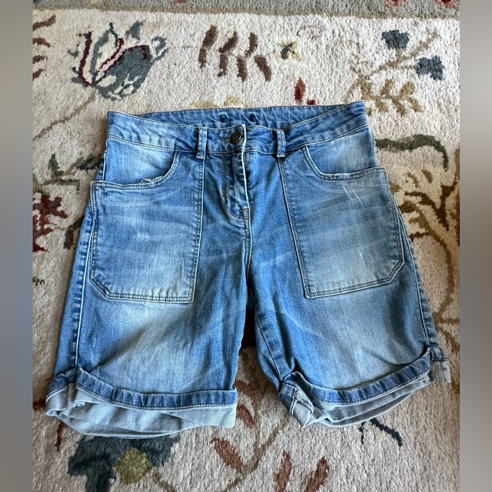 Jennyfer Size 28 Denim Shorts Mid Thigh Gently Used